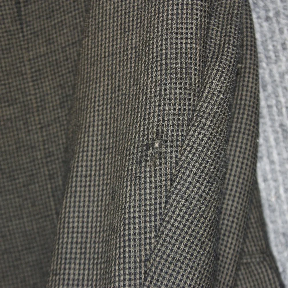 Oscar de la Renta Men's 40L 100% Wool Houndstooth Blazer Jacket Made in Colombia